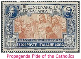 Propaganda Fide Stamp -Italian