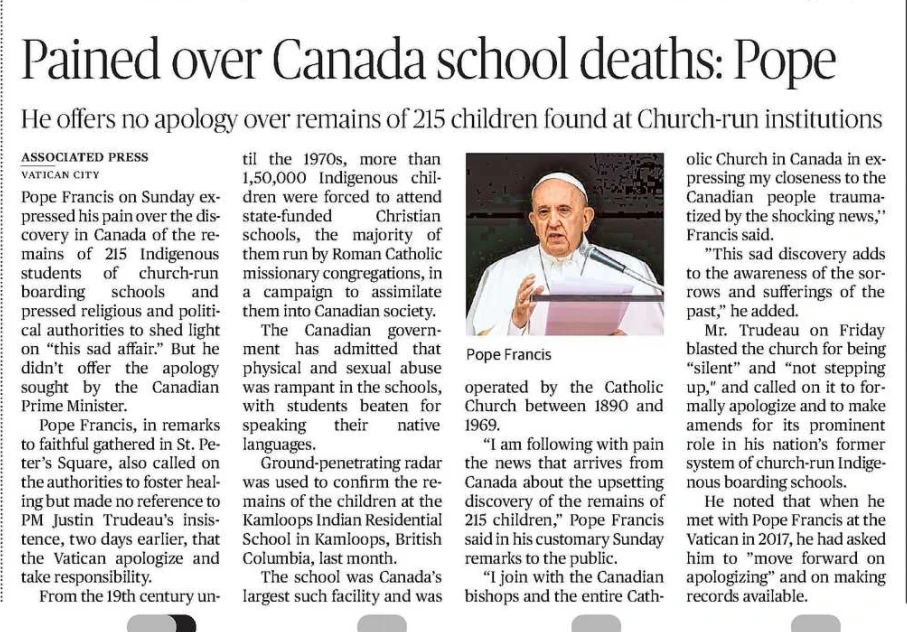 Pope and Canada School  Deaths