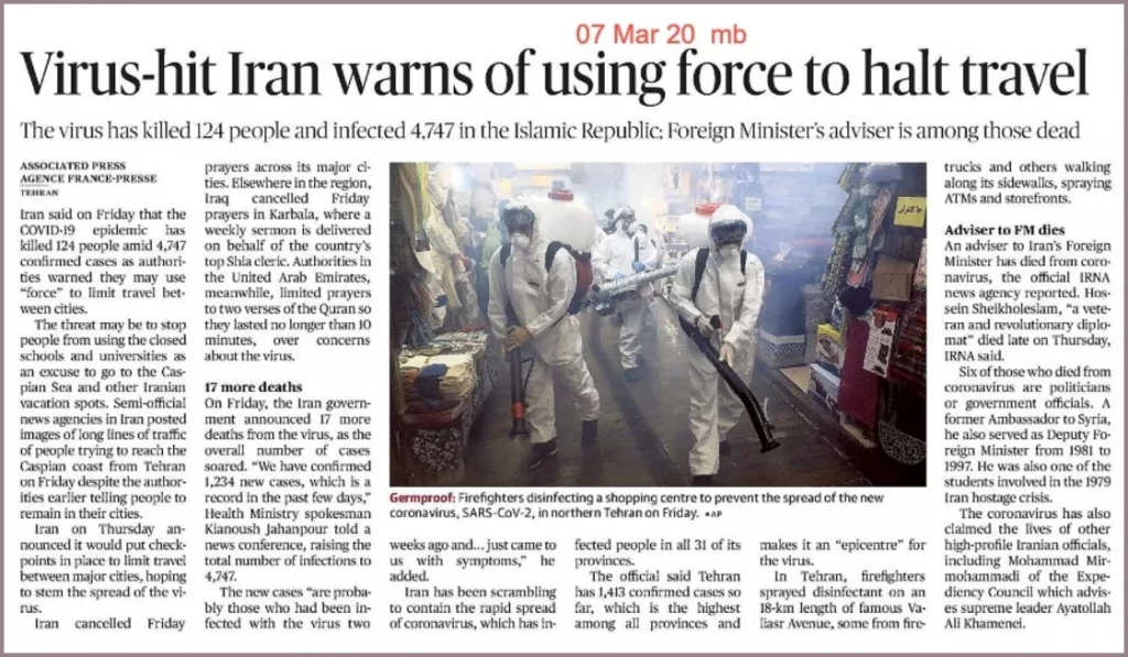 use of force to stop travel in Iran