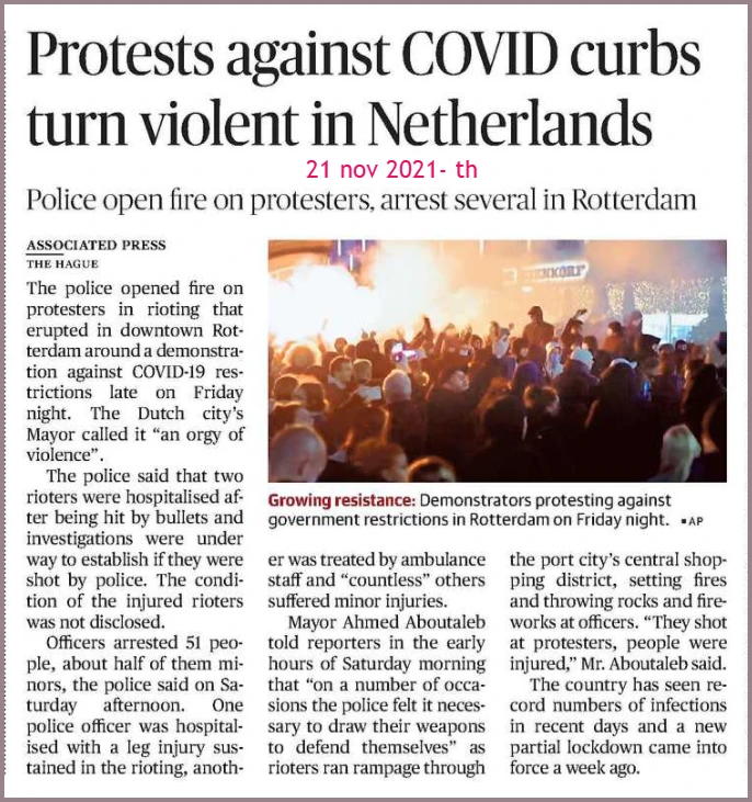 netherlands covid protests -th