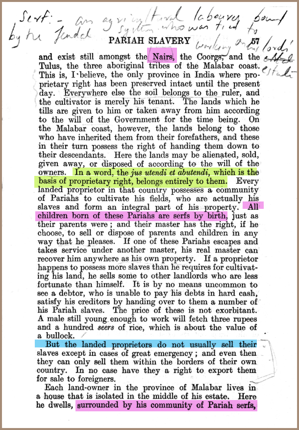 nairs and serfs mentioned in dubois book